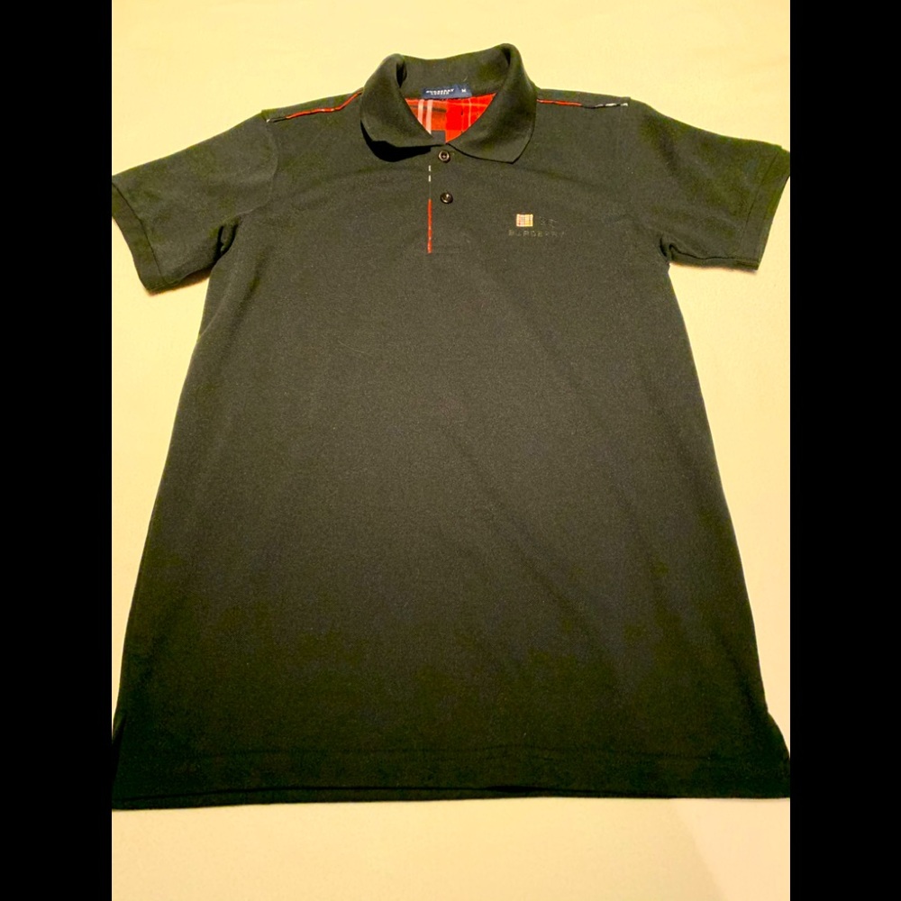 Burberry authentic polo shirt in black cotton